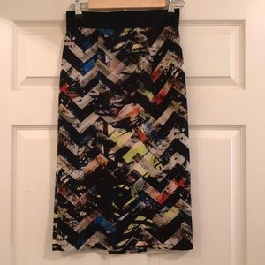 Milly- Print Midi Skirt- Size 4